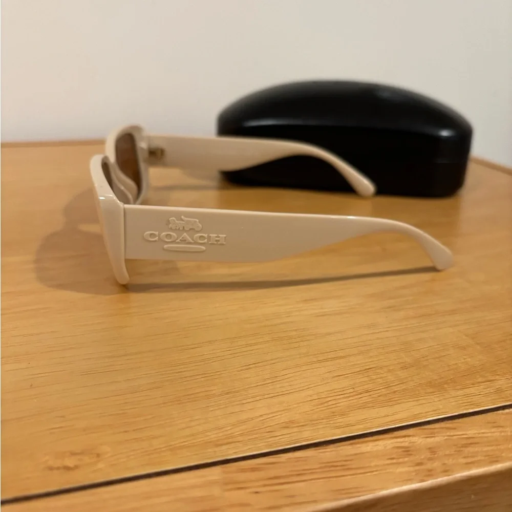 Coach Women's Beige Sunglasses - Picture 2 of 4